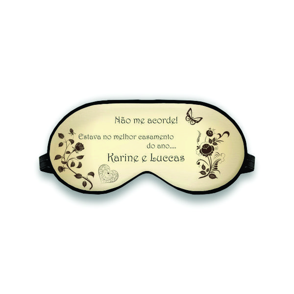 Máscara De Dormir Personalizada Casamento