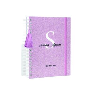 Moleskine Personalizado Rosa Glitter
