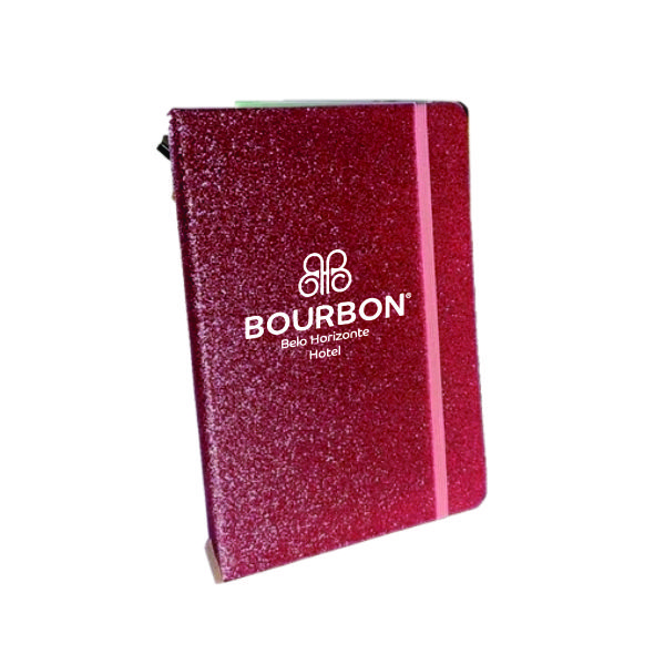 Moleskine Rosa Glitter Personalizado