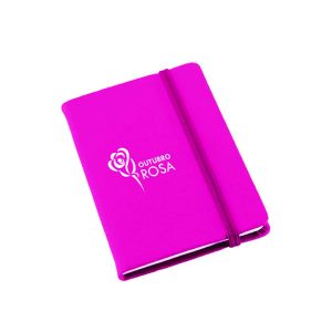Moleskine Na Cor Rosa Personalizado
