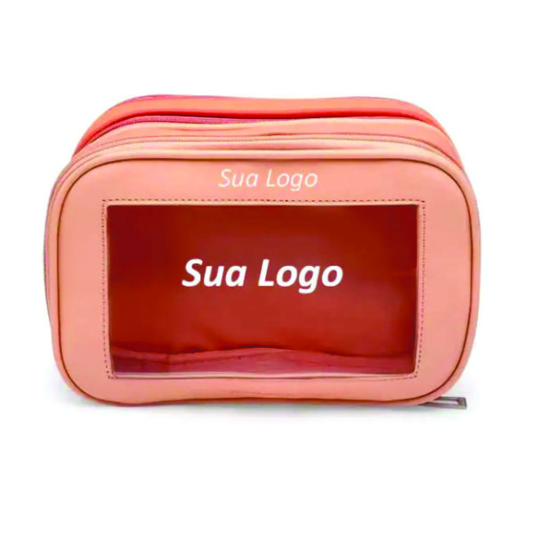 Necessaire Com Parte Transparente