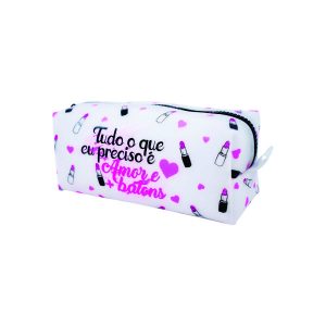 Necessaire Na Cor Branca Personalizada