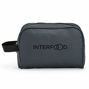 Necessaire Personalizada Cinza de Couro
