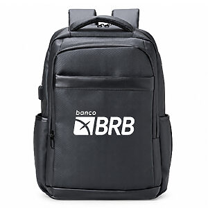 Mochila De Couro Personalizada Preta