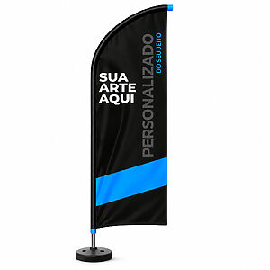 Wind Flag Banner Dupla Bandeira 4m Personalizado