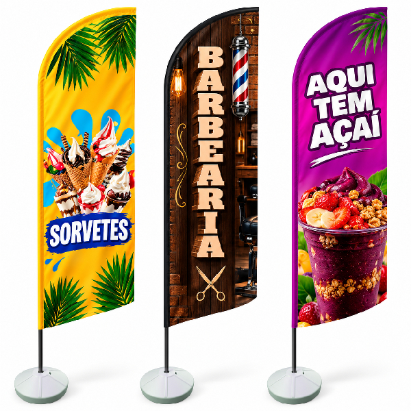 Wind Banner Personalizado para Ambientes Externos