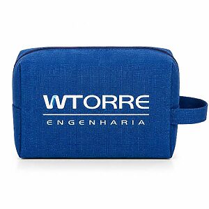 Necessaire Azul Personalizada Brinde