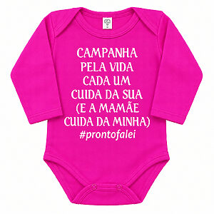 Body Bebê Personalizado com a sua Estampa Manga Longa