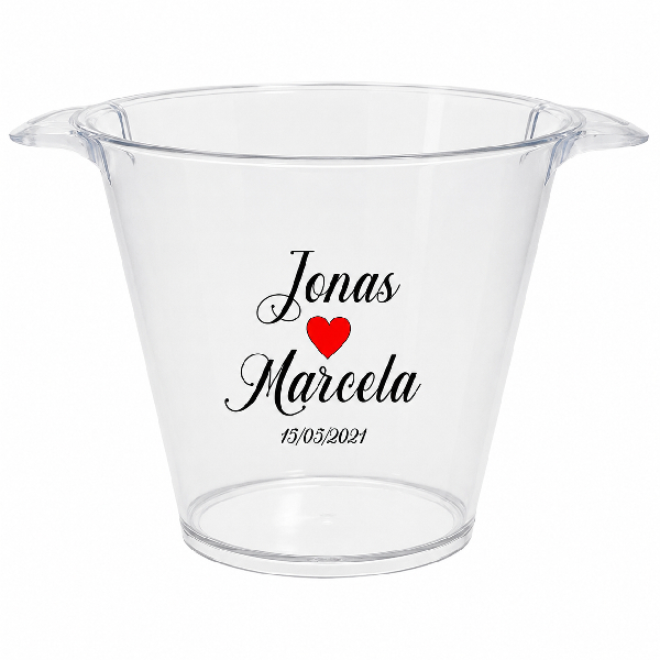 Balde de Gelo Personalizado para Casamento