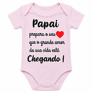 Body Bebê Personalizado Papai Estou Chegando