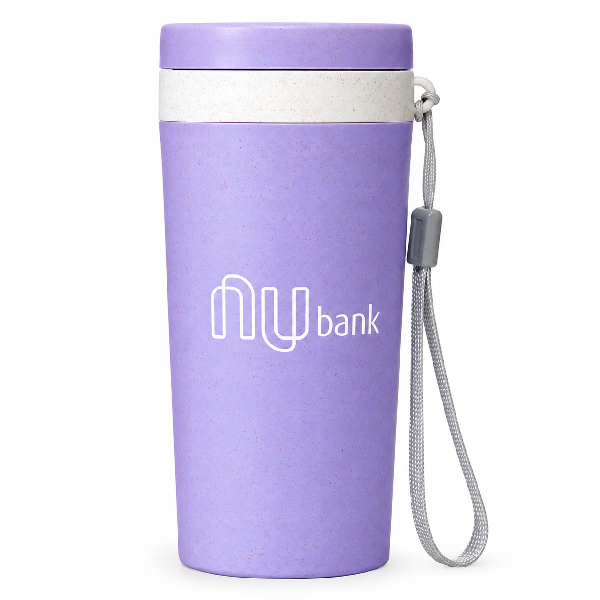 Copo térmico fibra bambu personalizado