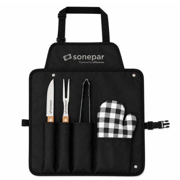 Kit Churrasco Com Avental Personalizado