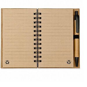 Caderno Com Caneta Em Bambu Personalizado