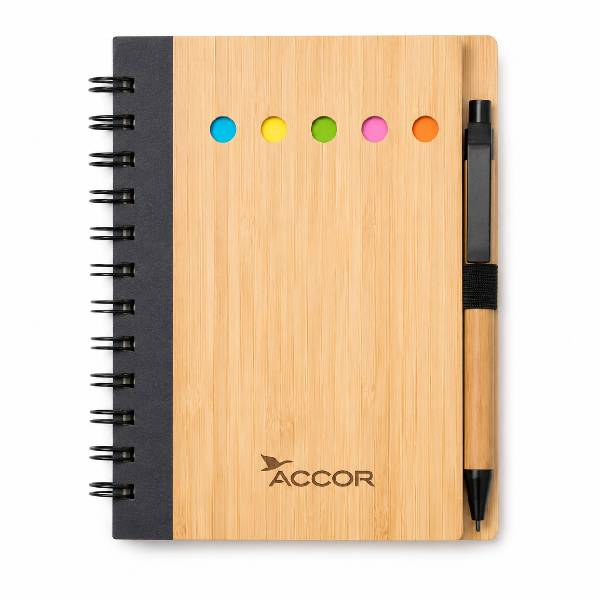 Bloco Personalizado Ecológico Com Capa de Bambu