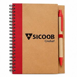 Mini Bloco Kraft Caneta