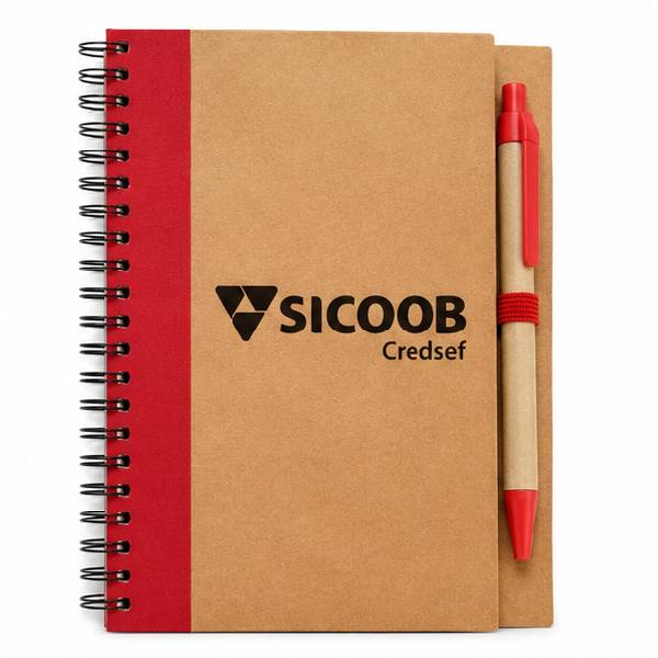 Mini Bloco Kraft Caneta