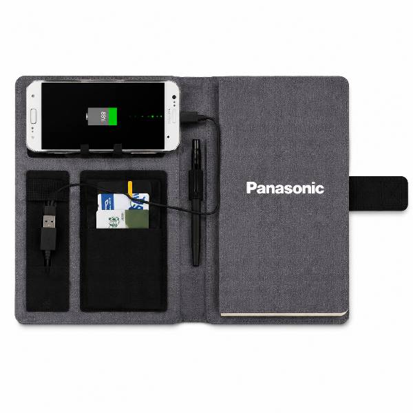 Capa para Caderno com Powerbank para Brindes