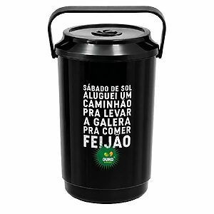 Cooler Térmico Estampa Preta 10 Litros com Alça