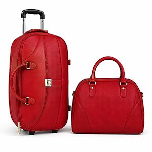 Kit Mala Rodinhas E Bolsa Passeio Grande