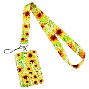Cordão Para Crachá Com Flor