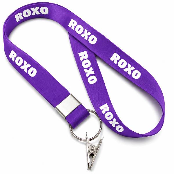 Cordão Para Crachá Personalizado Roxo
