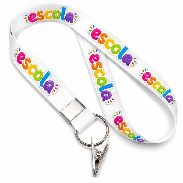 Cordão Para Crachá Personalizado Escolar