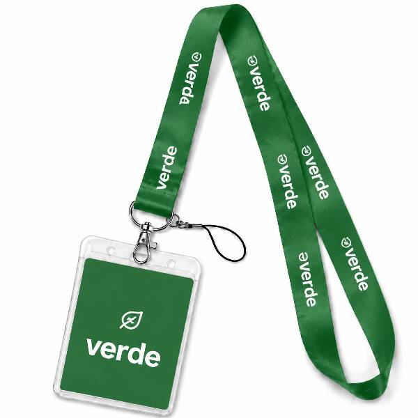 Cordão Para Crachá Personalizado Verde