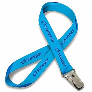 Cordão Para Crachá Personalizado Azulado