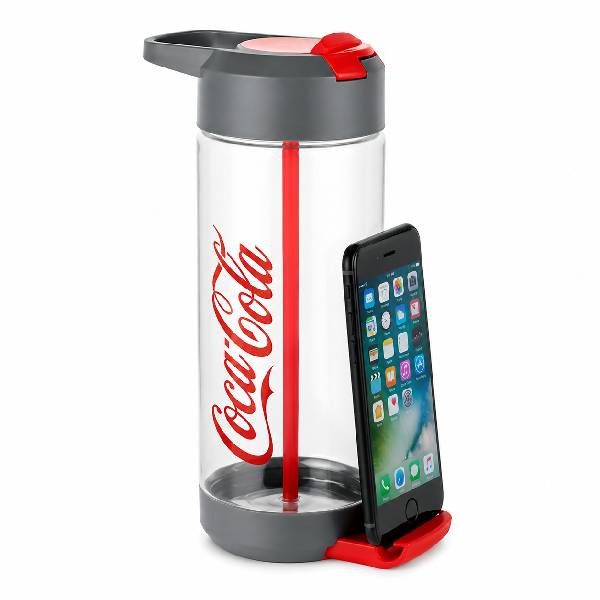 Garrafa squeeze e porta celular para brindes