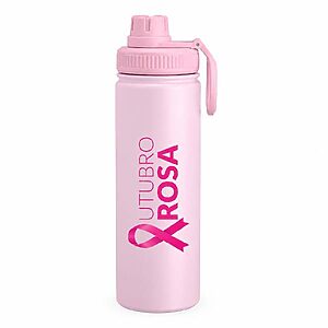 Squeeze Outubro Rosa 600ml - Hidrate-se e Apoie uma Boa Causa