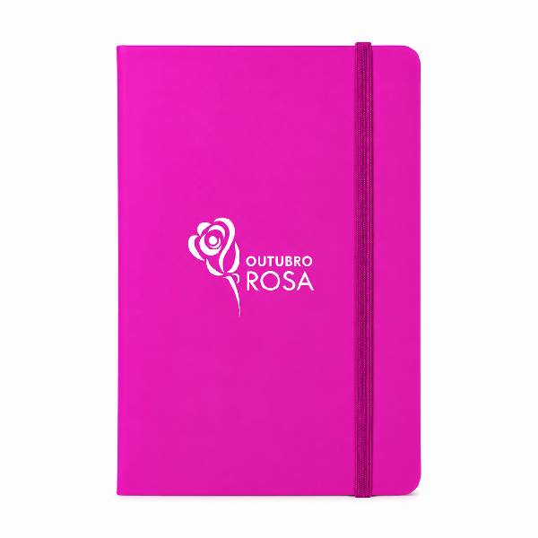 Moleskine Na Cor Rosa Personalizado