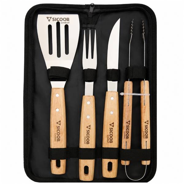 Kit para Churrasco no Estojo Personalizado
