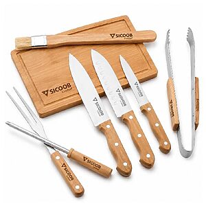 Kit Churrasco 7 Peças Maleta Personalizada