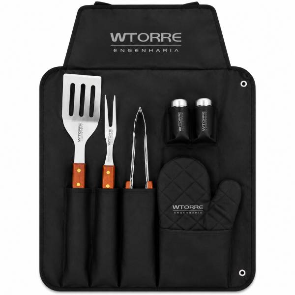 Kit Churrasco Com Luvas Personalizado