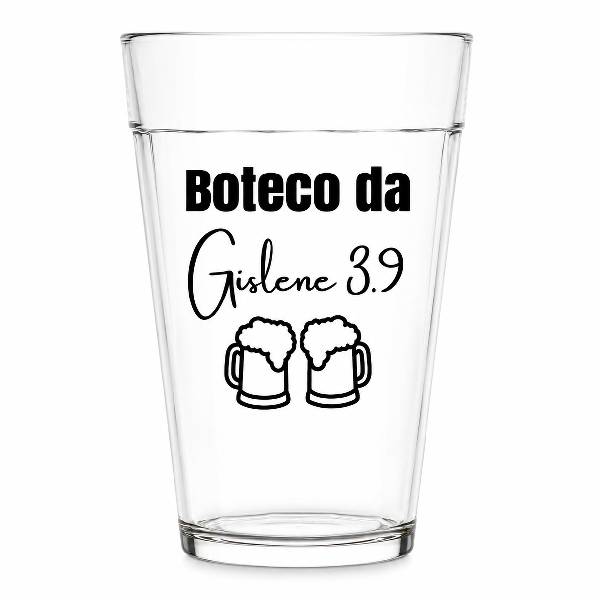 Copo Americano de Vidro Personalizado