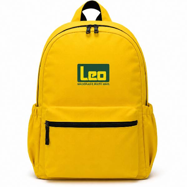 Mochila Amarela e Personalizada