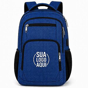 Mochila Azul e Personalizada