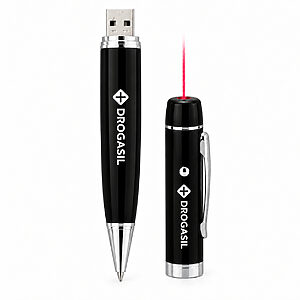 Caneta com Pen Drive e Laser