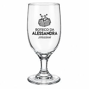 Taça de vidro personalizada