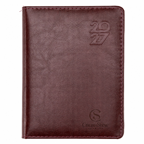 Agendas com capa de couro marrom