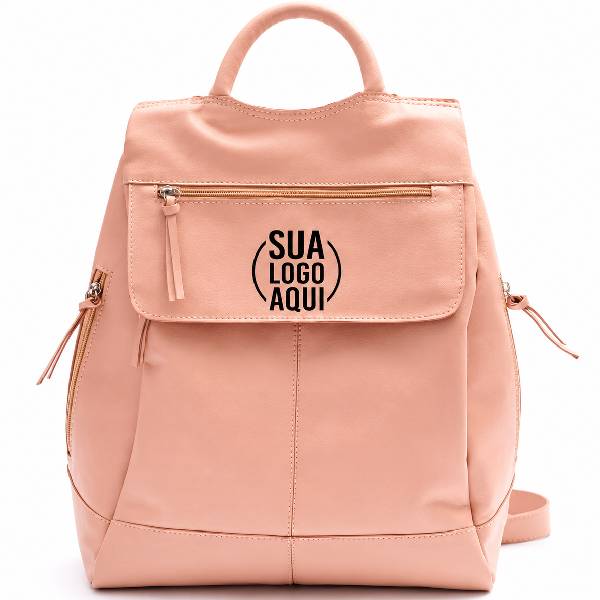 Mochila Couro Personalizada Feminina