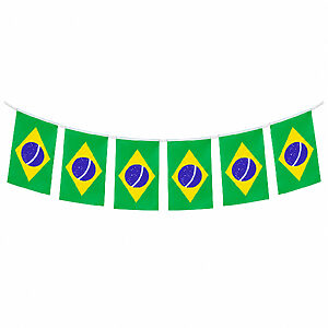Bandeirinha Plástico Decoração Brasil Copa Mundo