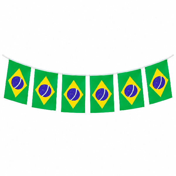 Bandeirinha Plástico Decoração Brasil Copa Mundo