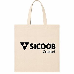 Sacola de Algodão com Alças Costuradas