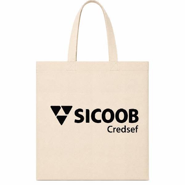 Sacola de Algodão com Alças Costuradas
