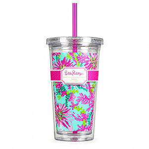 Copo canudo de acrílico para festa