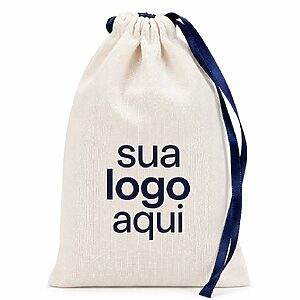 Saquinhos Algodão Cru Personalizado C/ Cordão