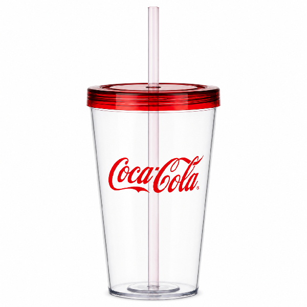 Copo Plastico Personalizado com Canudo