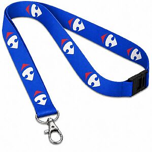 Cordão Para Crachá Personalizado Azul