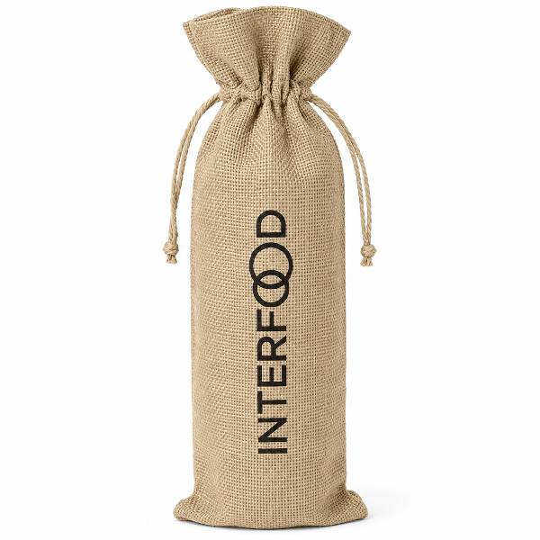 Saco de Juta para Garrafa – Elegância Natural para Brindes